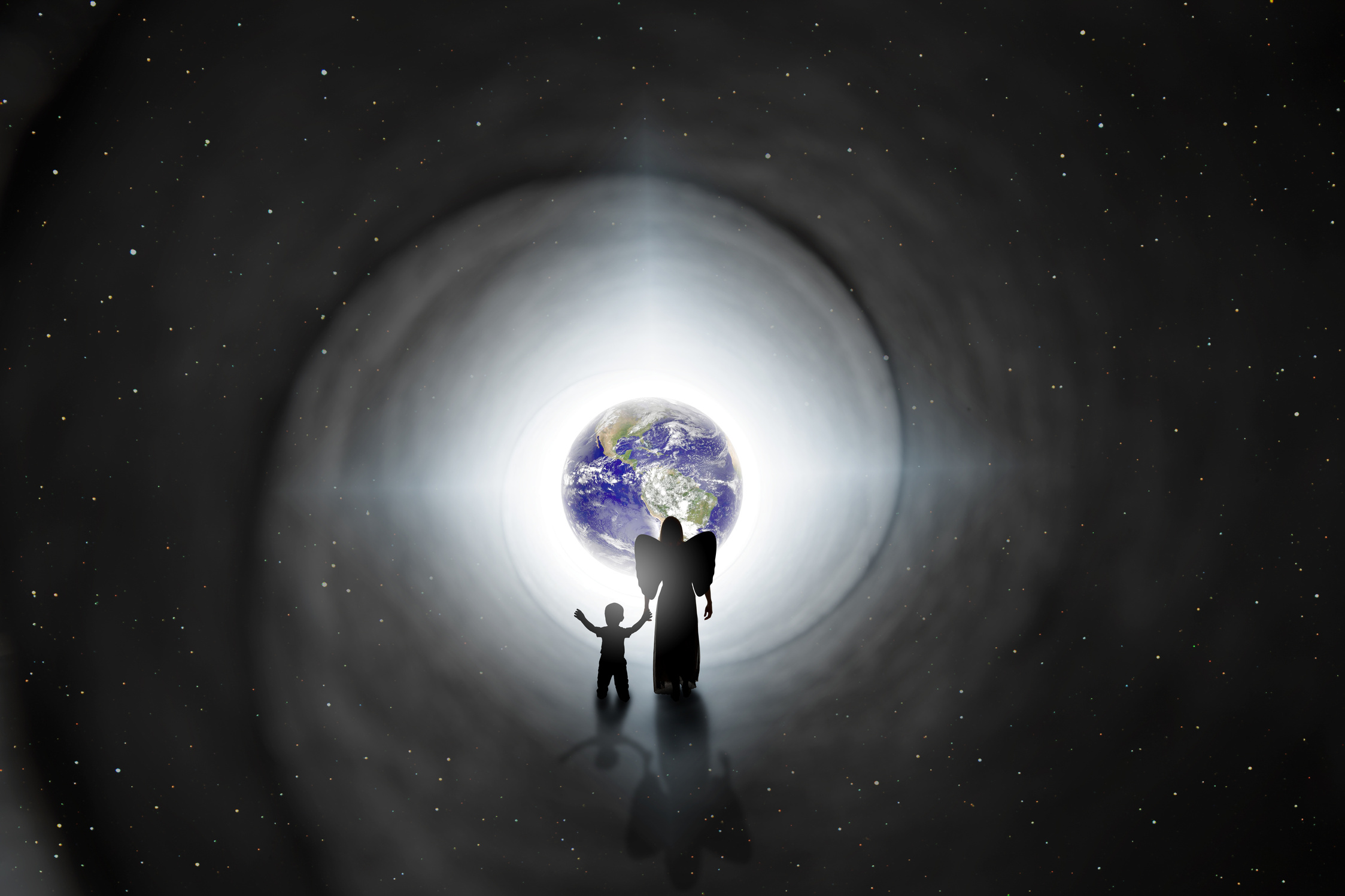 Back To Earth Reincarnation Concept